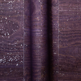 Eggplant Silver Flecked Cork Fabric