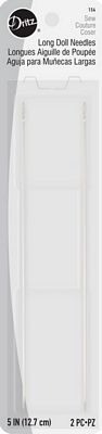 Dritz Long 5 Inch Doll Needles 2/Pkg