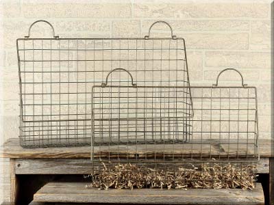 Wire Hanging Storage Rack Set 2