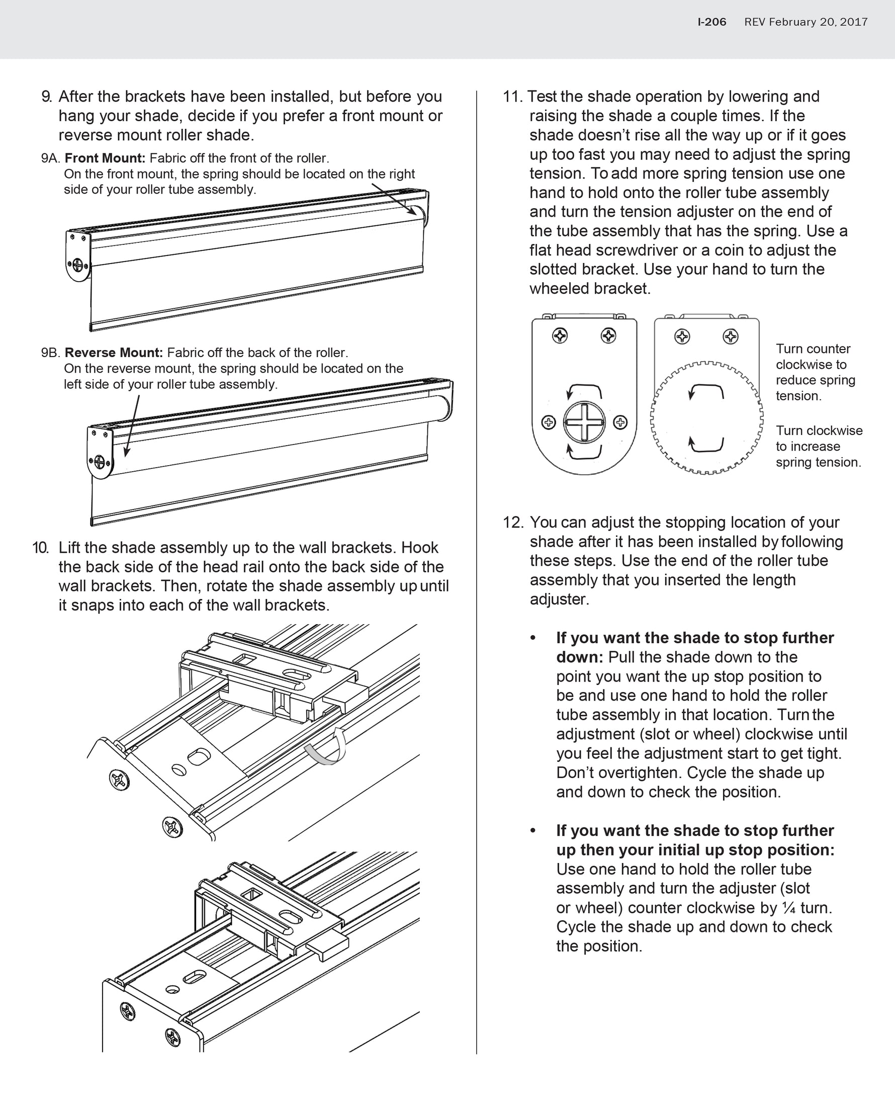 EZ Rise Cordless Roller Spring Shades