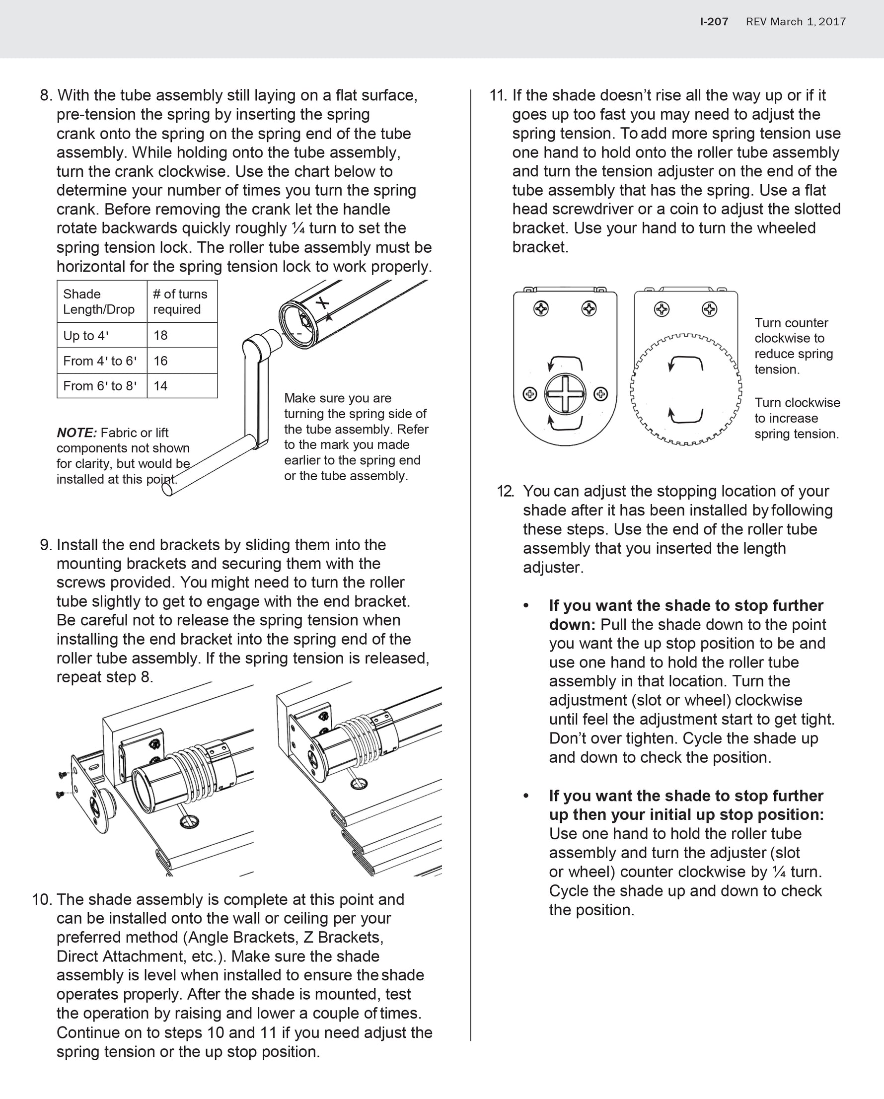 EZ Rise Cordless Roman Spring Shades instructions pg 3