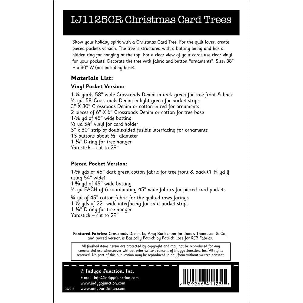 IJ1125CR  Christmas Card Holder Trees Pattern