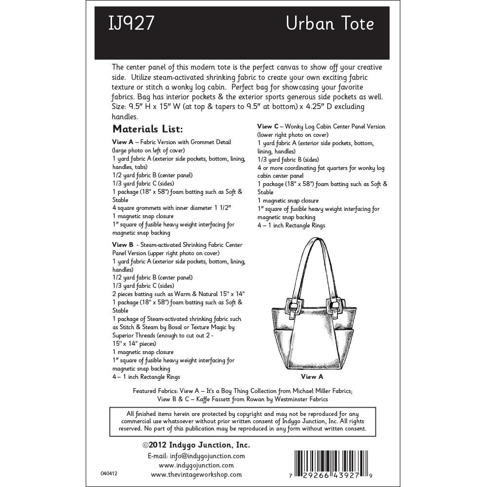 IJ927 Urban Tote by Indygo Junction