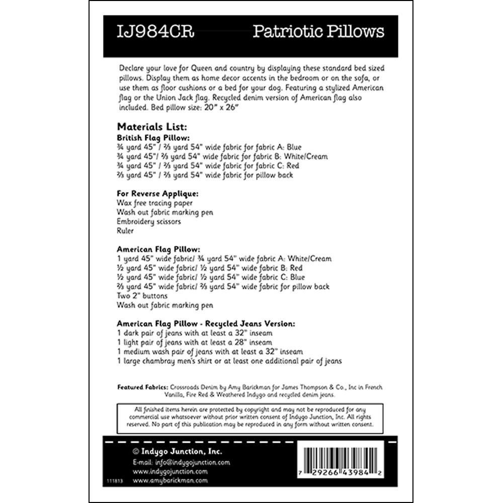 IJ984CR Patriotic Pillows by Indygo Junction