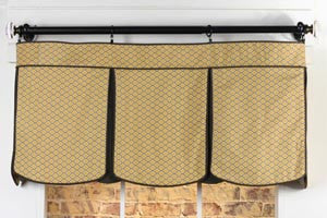 Hang this Laceup Pattern with drapery rod.  Pate Meadows Patterns