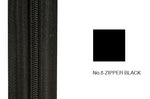 #5 Nylon Cushion Zipper Black