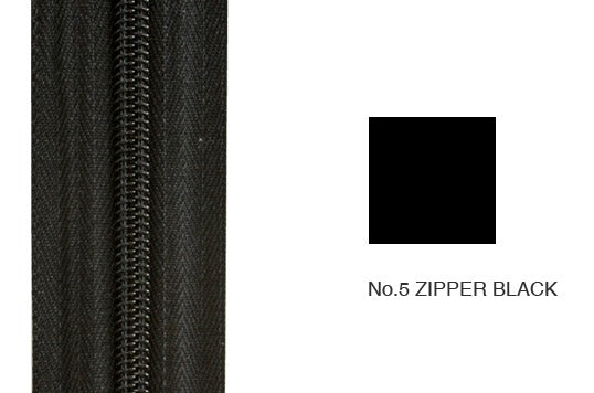 #5 Nylon Cushion Zipper Black
