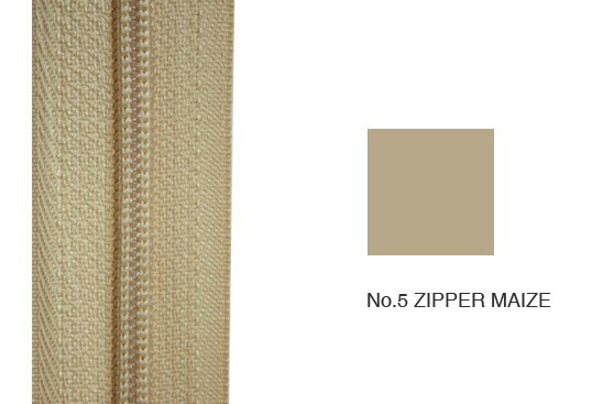 #5 Nylon Cushion Zipper Maize