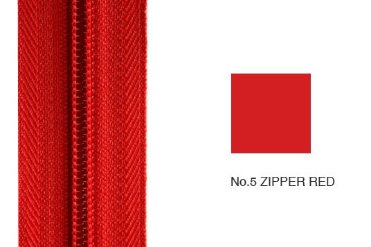 #5 Nylon Cushion Zipper Red