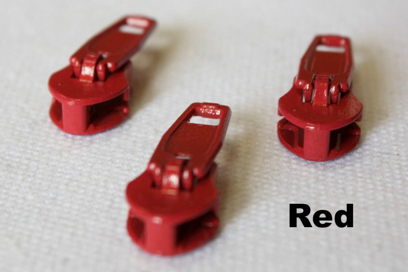 #5 Metal Zipper Pull Red