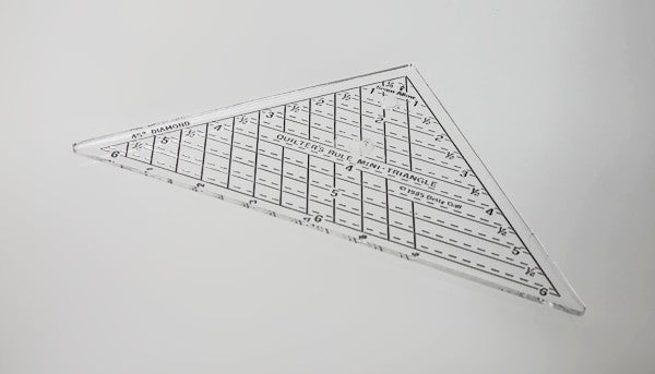 Quilters Rule 6 Inch Right Triangle Black