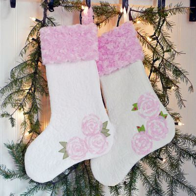 Christmas Roses 18" Stocking