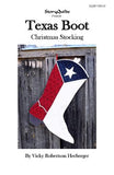 Texas Boot Christmas Stocking
