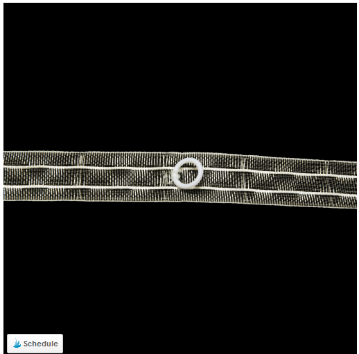 Transparent Pleating Shade Tape with rings