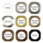 Square Plastic Grommets,  1 3/8" ID, #10,  9 Colors, 8 Pack