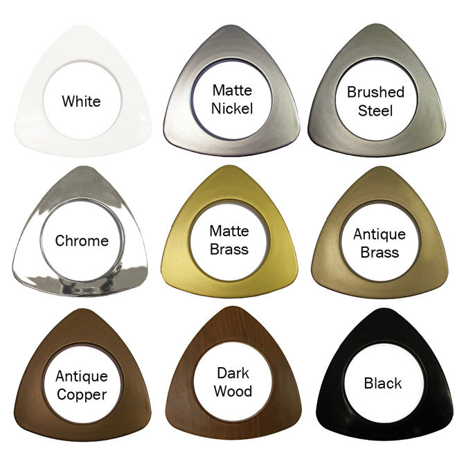 Triangle  Plastic Grommets, 13/8" ID. #10, 9 Colors,  8 Sets