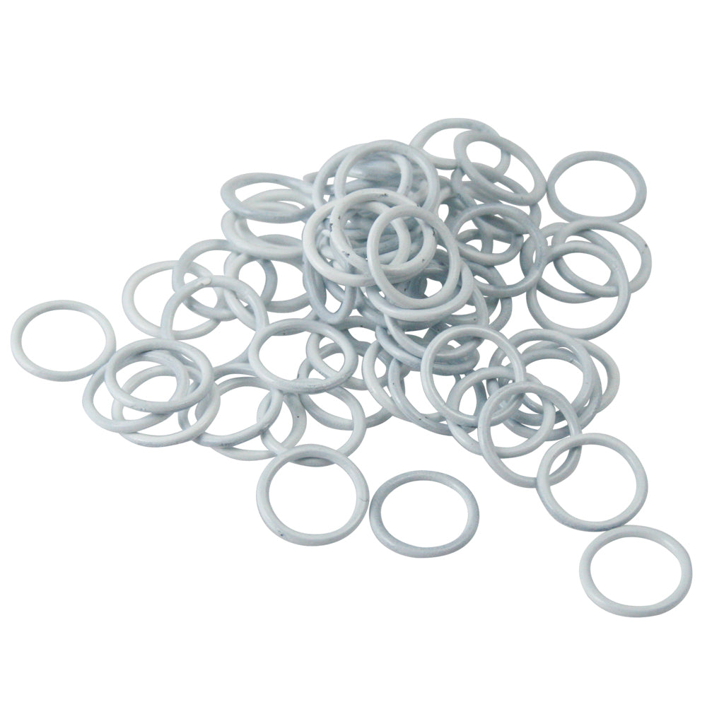 Sew On White Enamel Rings 3/8"