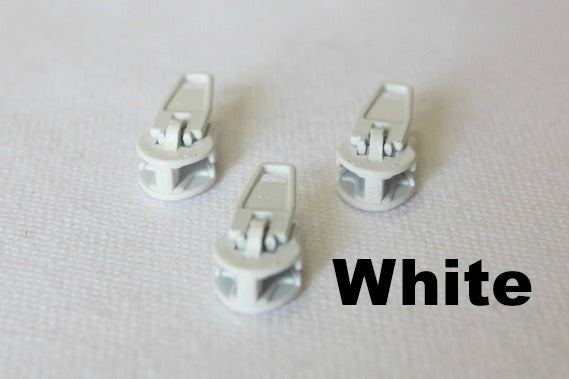 #5 Metal Zipper Pull White