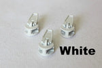 #5 Metal Zipper Pull White