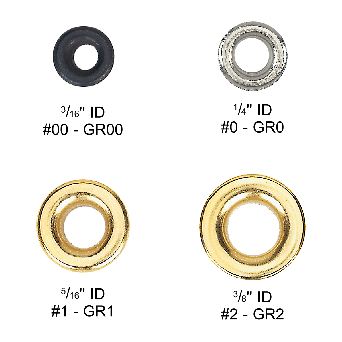 #00 - #2 Brass Grommets
