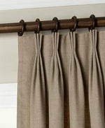 deep pleat draperies made with deep pleat tape.