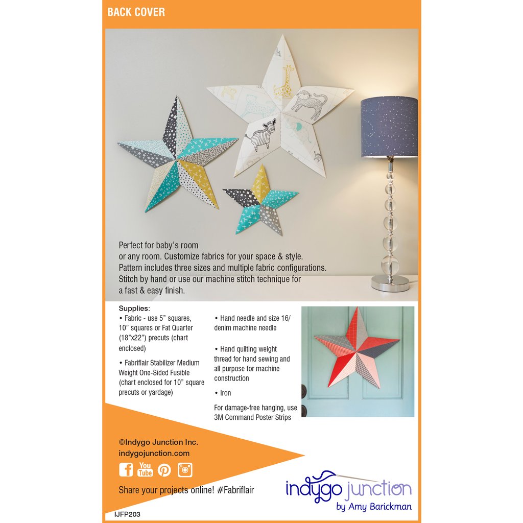 IJFP203 Wall Art Stars Pattern - Fabriflair