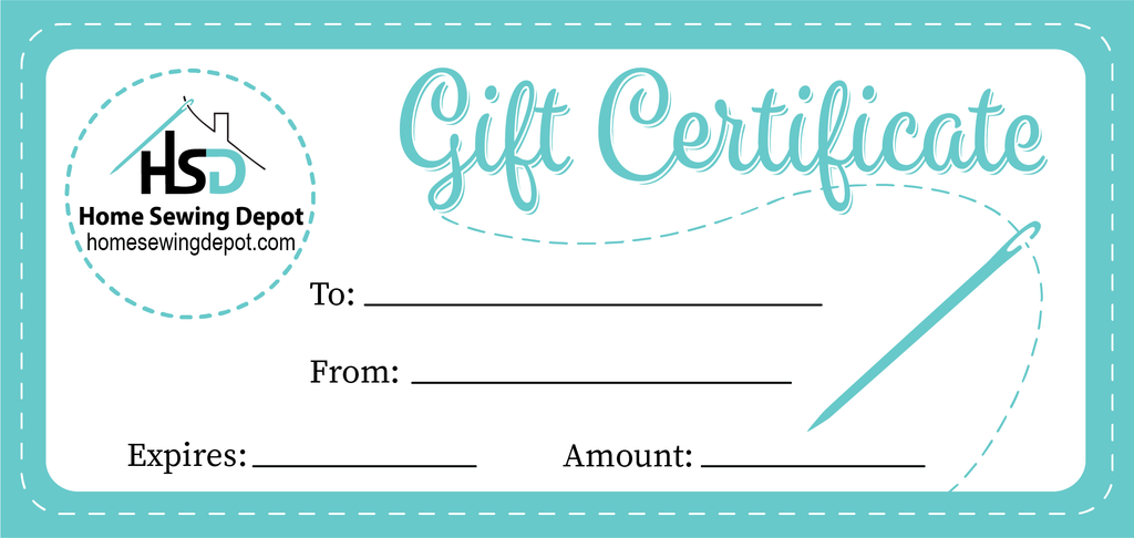 Home Sewing Depot Gift Certificates
