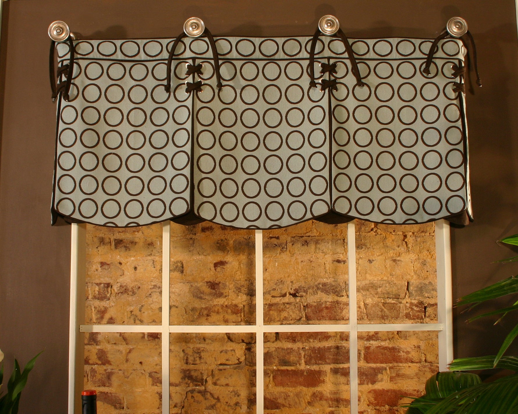 featured on Southern Living, Easy Valance Pattern  the Laceup Valance  at Home Sewing Depot
