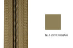 #5 Nylon Cushion Zipper Khaki