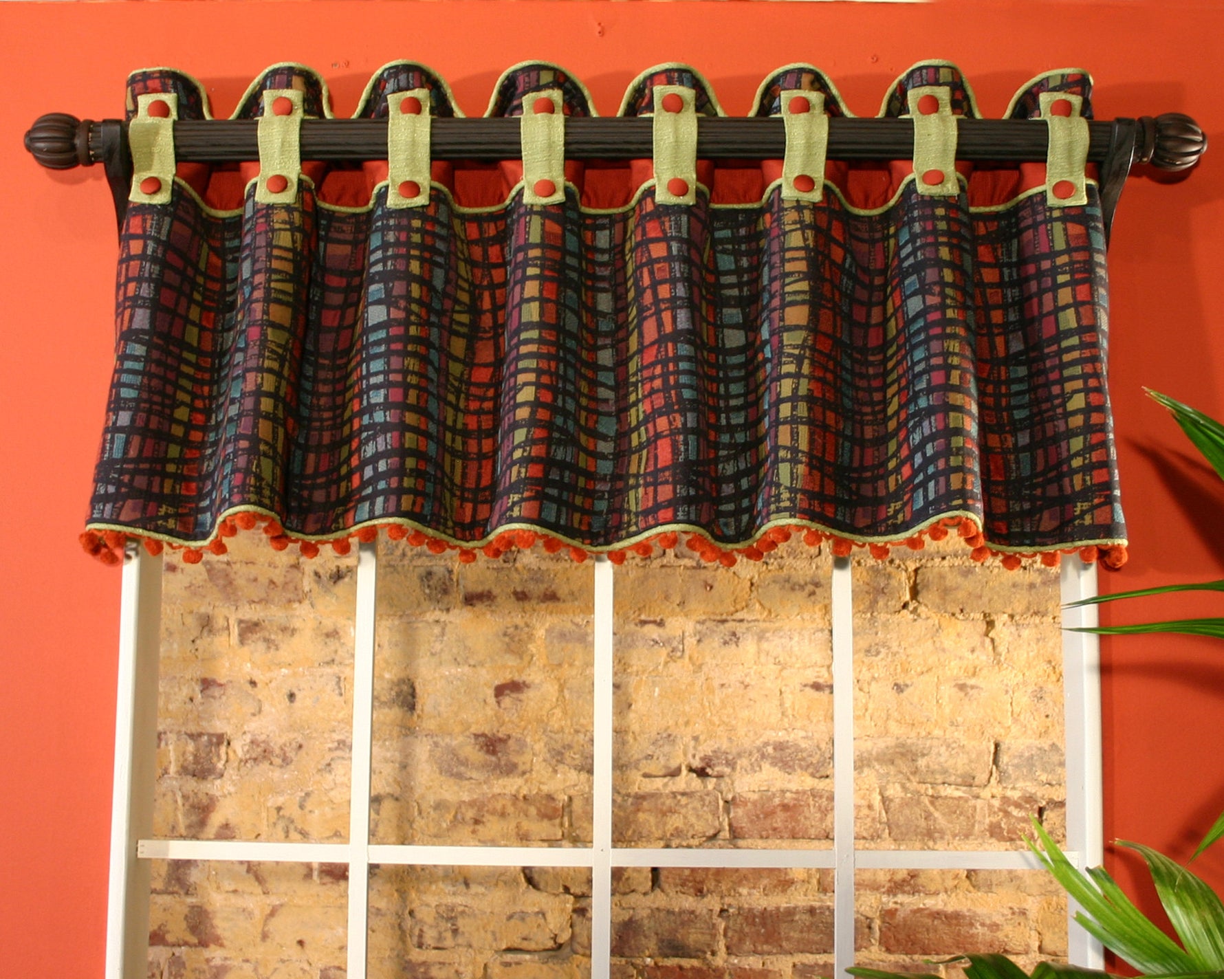 Melissa Valance is designed to hang on a drapery rod or pole