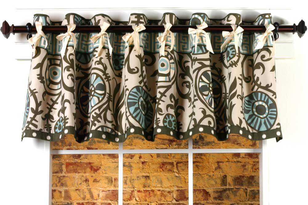 Melissa Valance is designed to hang on a drapery rod or pole