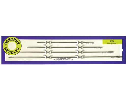 Straight Round Point Needles  by CS Osborne