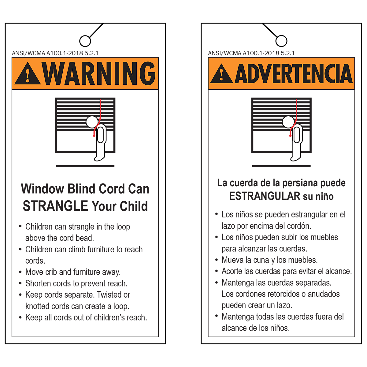Safety Warning Tags US Only